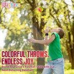 Kids using Playbees wrist baseballs for outdoor physical activity