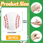 Close up of 2.5 inch foam baseball texture