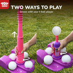 Adjustable height feature on Toy Life baseball tee for toddlers