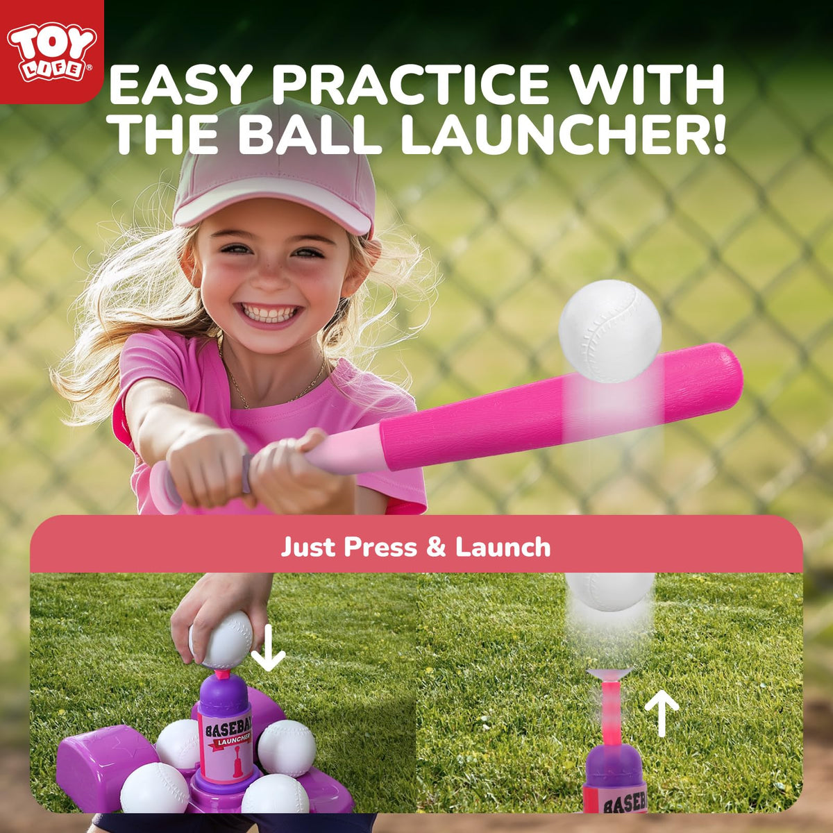 Full set of Toy Life kids baseball gear including 6 teeballs