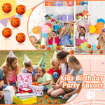 Child holding Wellvo mini basketball stress ball
