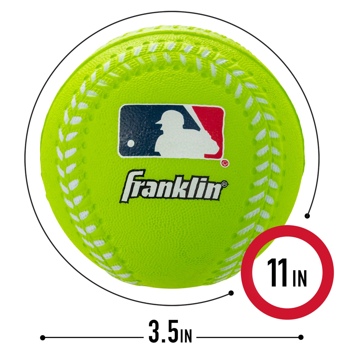 Franklin Sports MLB kids foam baseballs in red blue and green
