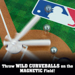 View of the 20 inch baseball field with team billboards and player pieces