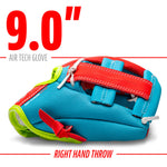 Child practicing with Franklin Sports Air Tech baseball mitt