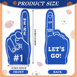 Set of 24 dark blue foam fingers for sports parties