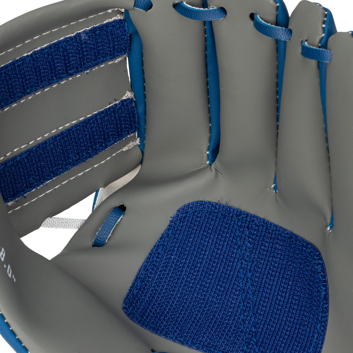 Grey and navy Franklin Sports kids baseball glove packaging