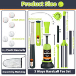 Surelect adjustable baseball tee stand height comparison view