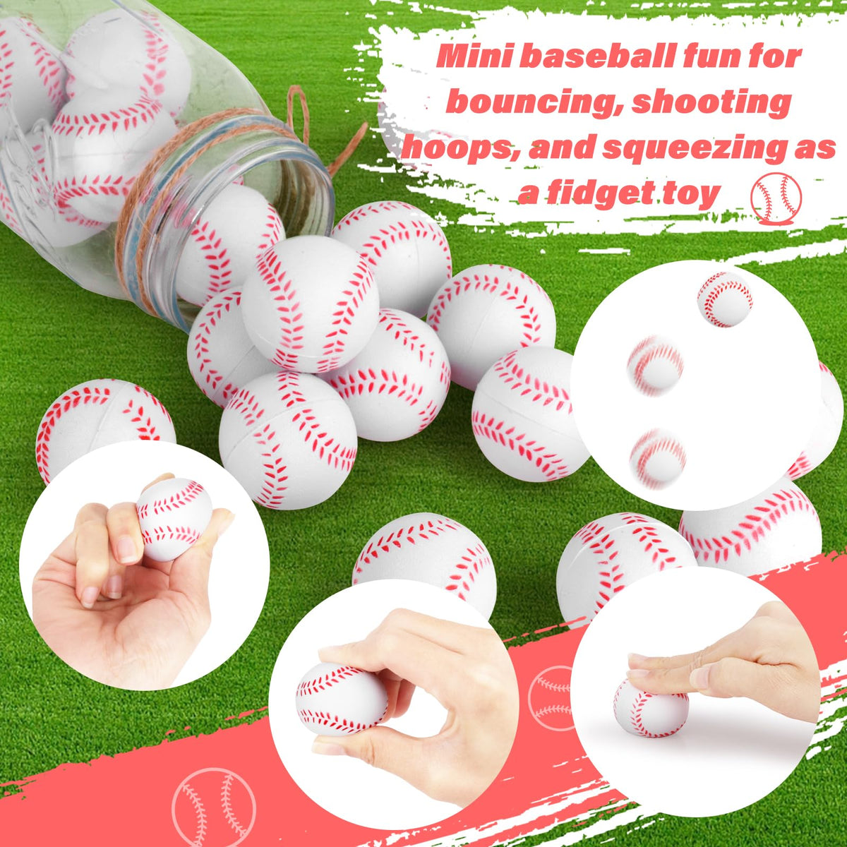 Group of 20 Hxezoc mini stress balls for party favor setup