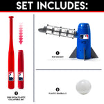 Franklin Sports Pop Rocket kids hitting trainer with bat