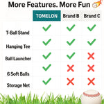 Adjustable height mechanism on Tomleon baseball stand