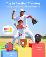 JoyCat sticky ball game showing four paddles and balls