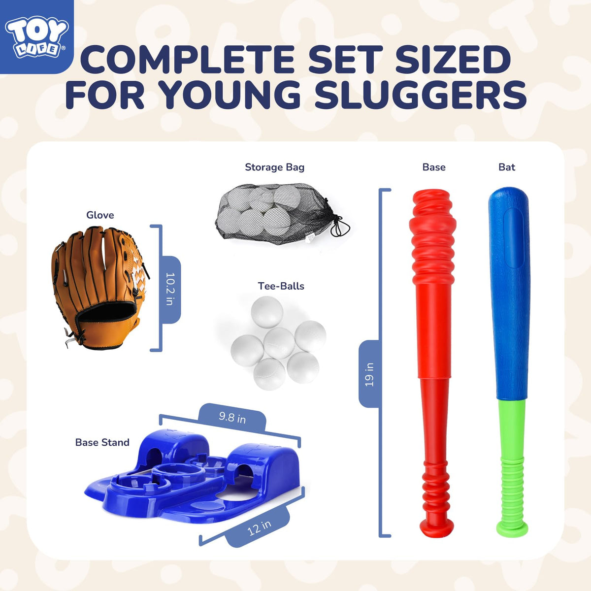 Toy Life baseball kit for kids with glove and balls