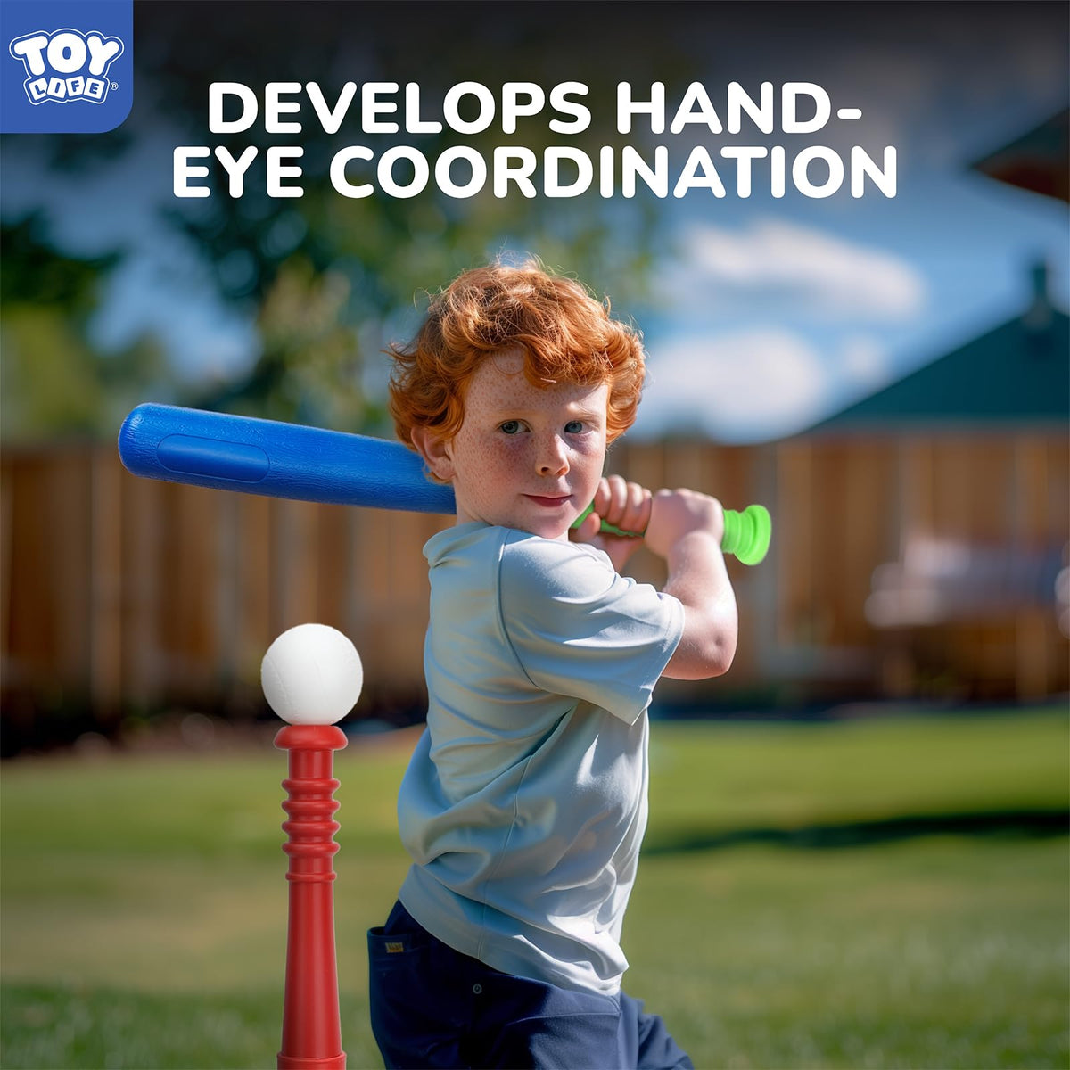 Adjustable batting tee stand for children baseball training