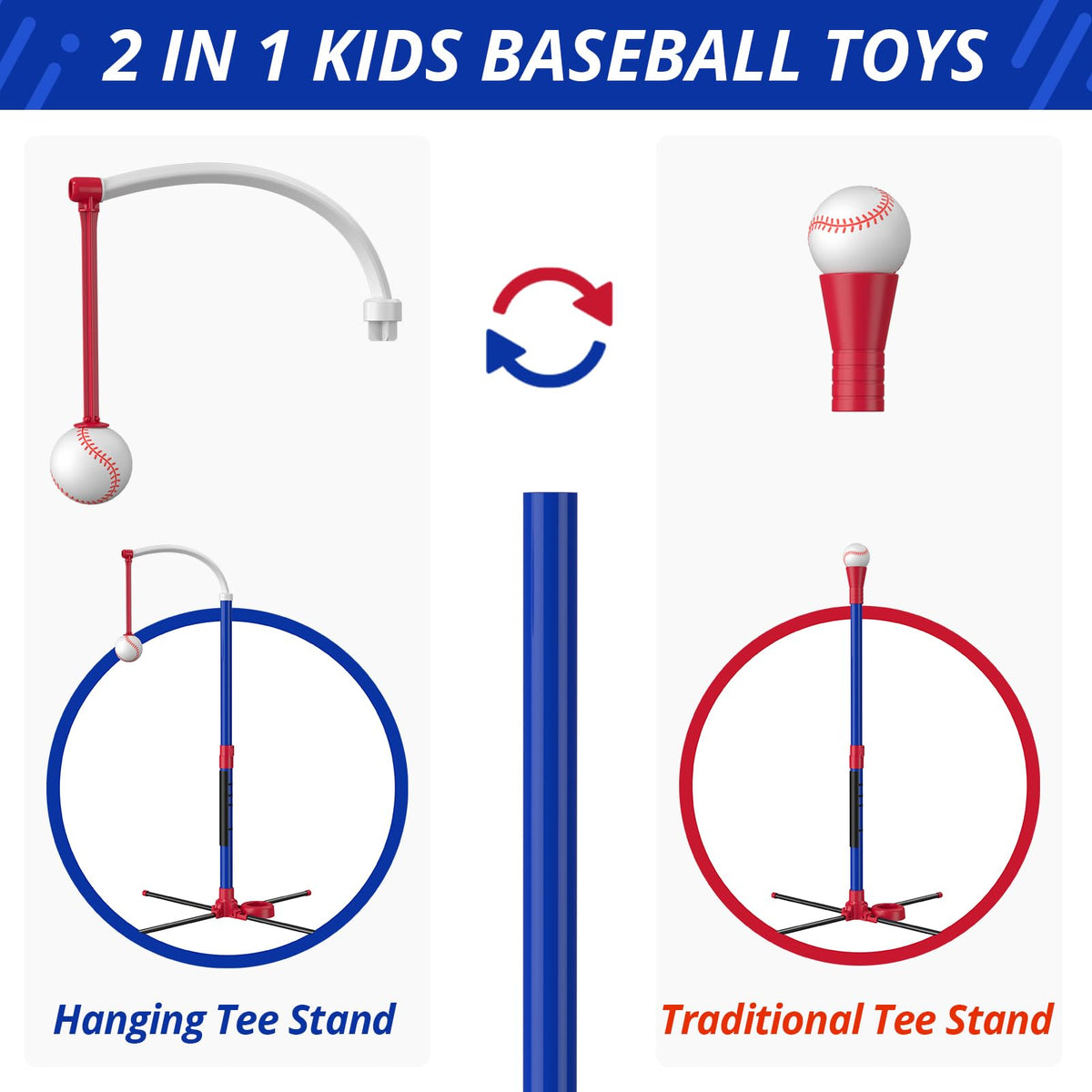Kids using HYES baseball set in an outdoor garden