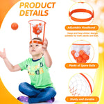 Close up of the adjustable headband and basketball net assembly