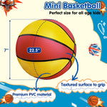 Close up of colorful 7 inch mini basketballs for toddlers