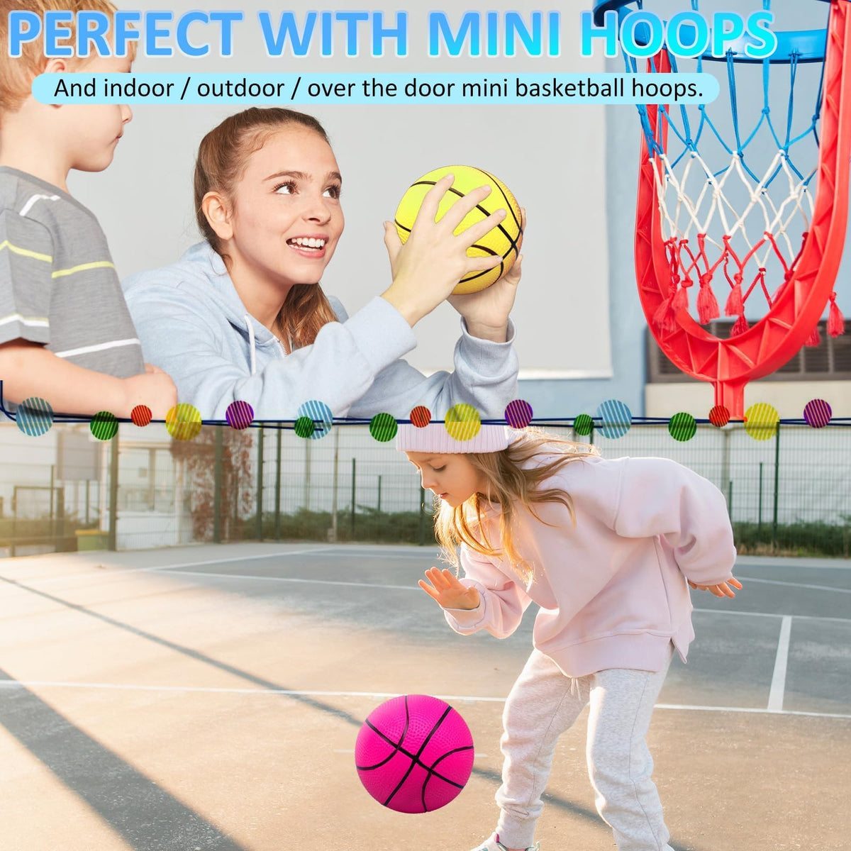 Oleitodh 5 inch PVC mini basketballs for indoor activity