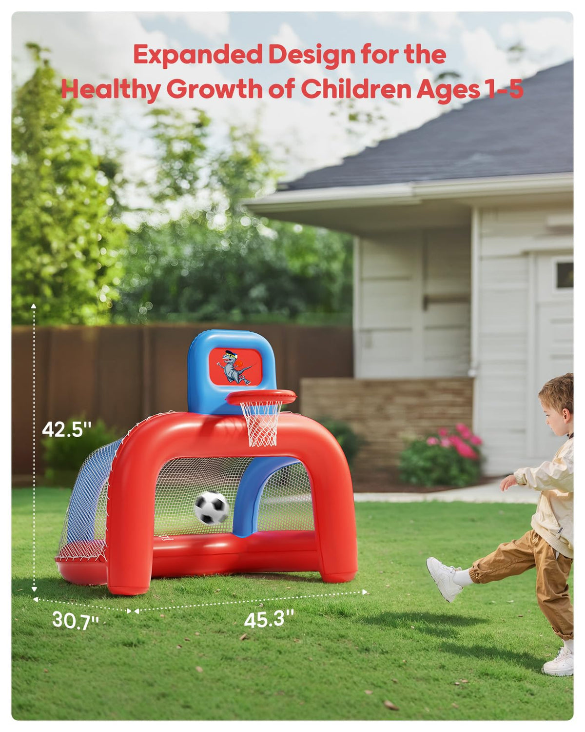 QPAU soccer goal feature for kids