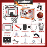 Close up of Gmaophy mini basketball hoop shatterproof backboard
