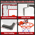 Close up of EagleStone backboard and mini basketballs