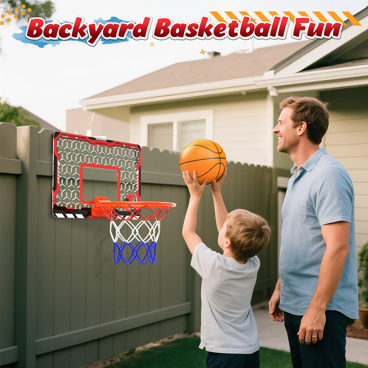EagleStone basketball set with included pump and balls