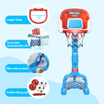 Child shooting a ball into Pjg toddler basketball hoop