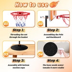 Side profile of mini basketball hoop and backboard