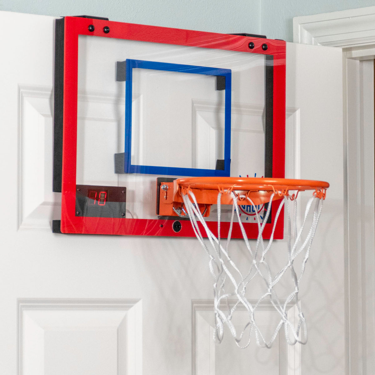 Pop-A-Shot basketball hoop breakaway rim detail