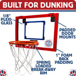 Pop-A-Shot basketball hoop door-mounted installation