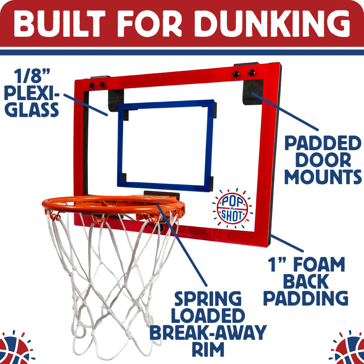 Pop-A-Shot basketball hoop door-mounted installation