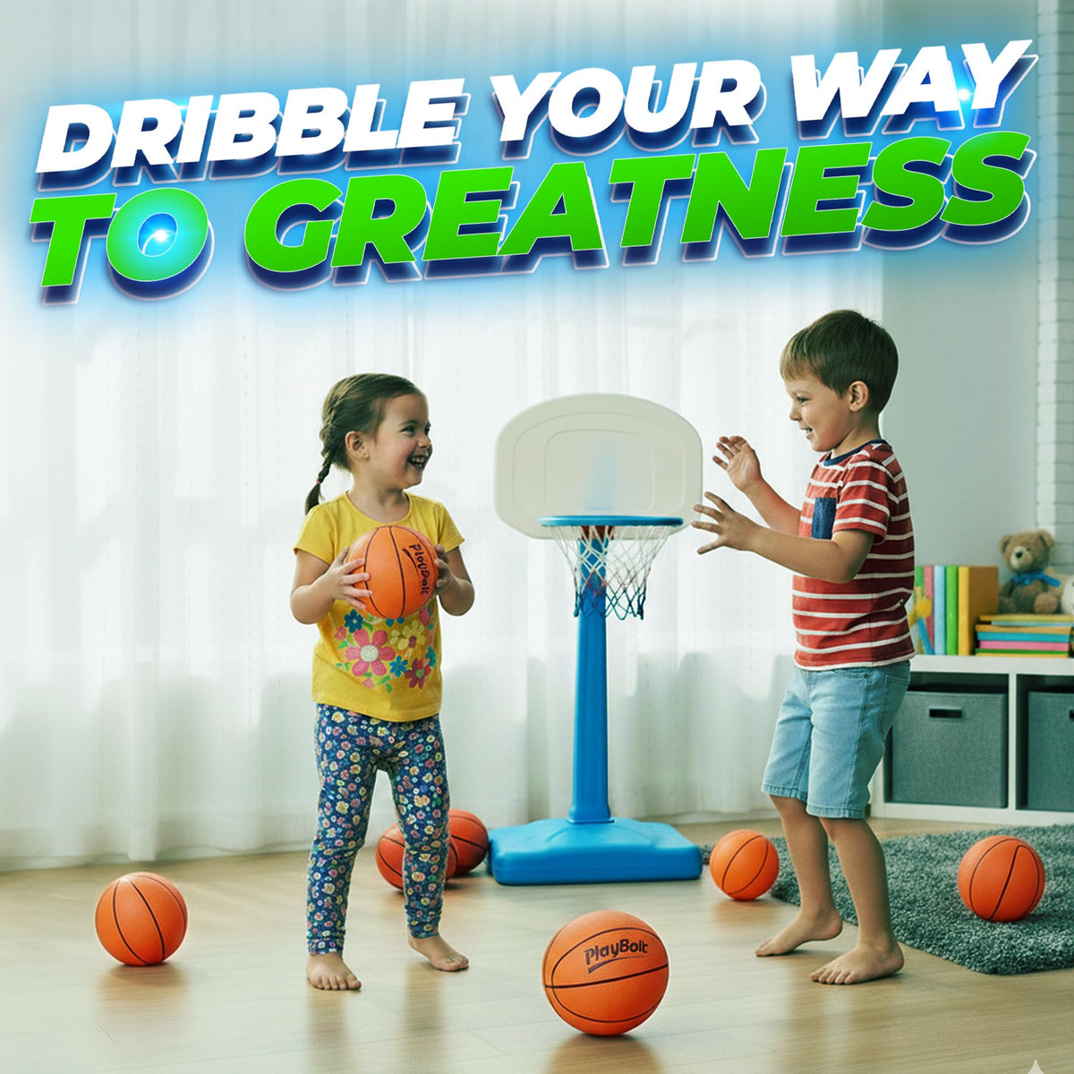 Close up of PlayBolt mini basketball texture and grip