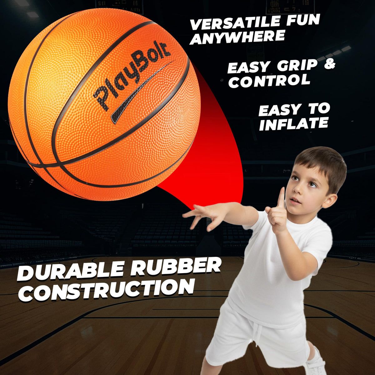 Youth athlete using PlayBolt mini basketball for training