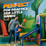 Mini basketballs used for indoor over-the-door hoop play