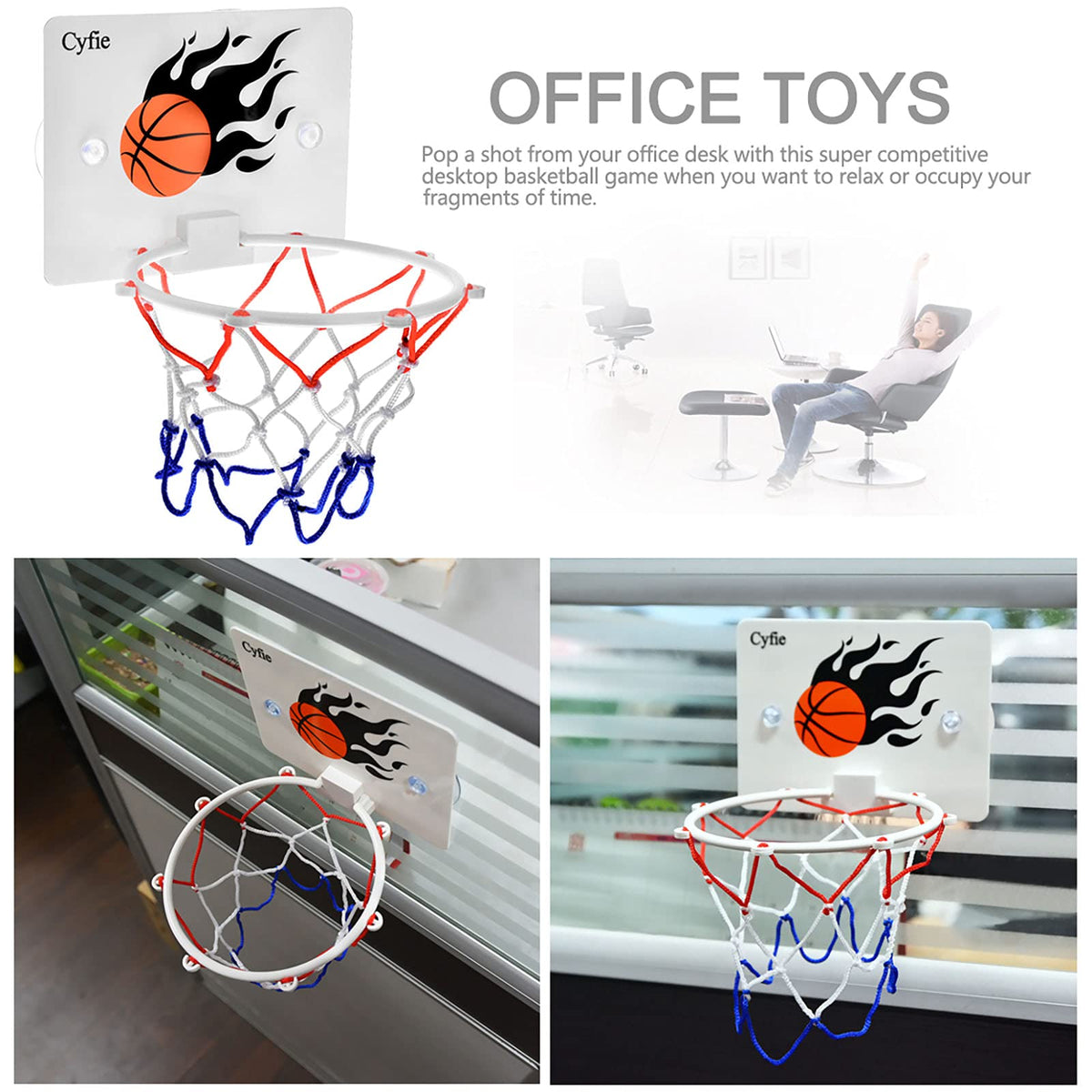 Close up of Cyfie suction cup basketball mounting