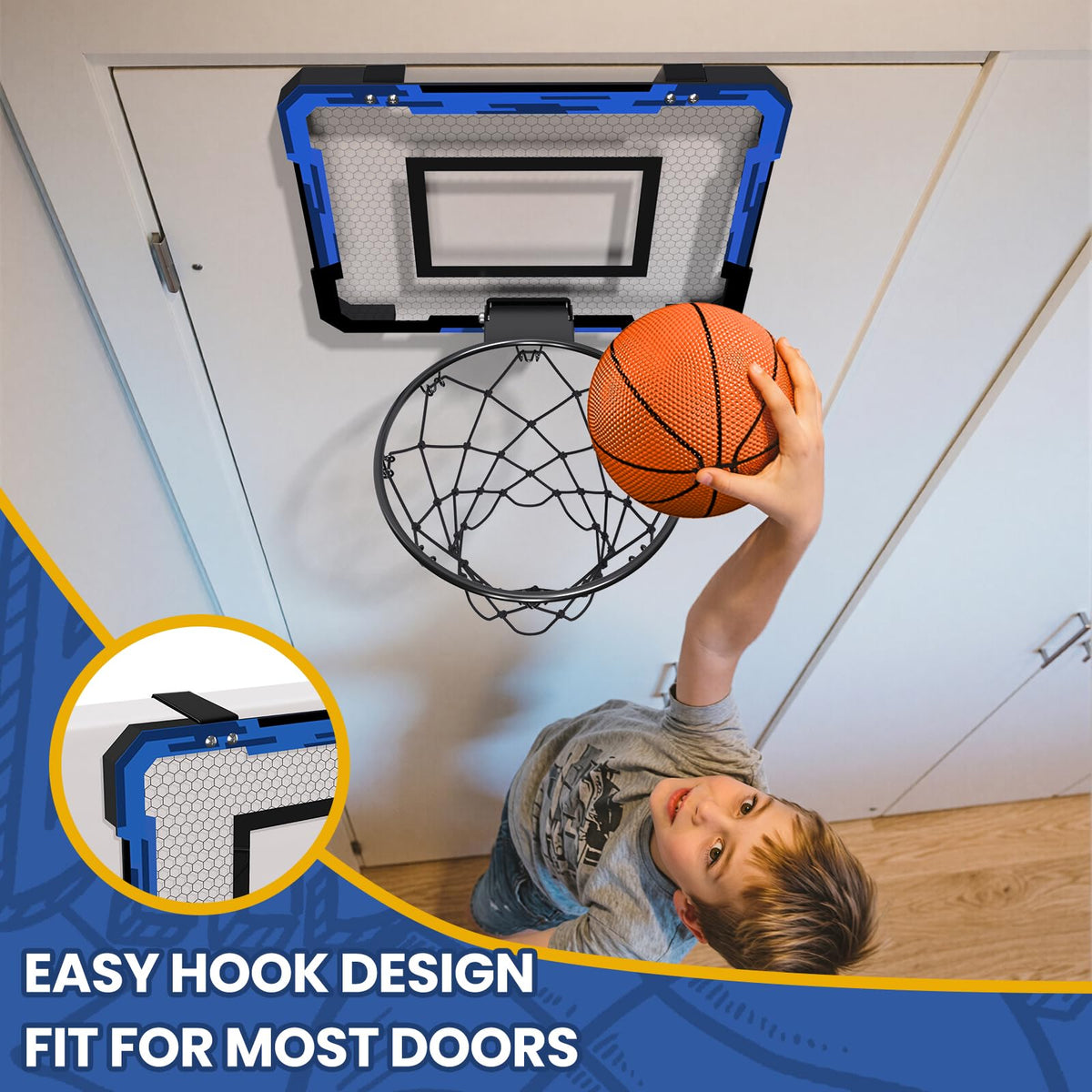 Close up of Qdragon breakaway steel basketball rim