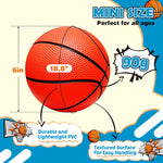 Kids playing indoors with the durable six inch replacement basketballs and an over the door mini hoop setup.