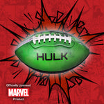 Scale reference of the small peewee American football designed for kids under nine.