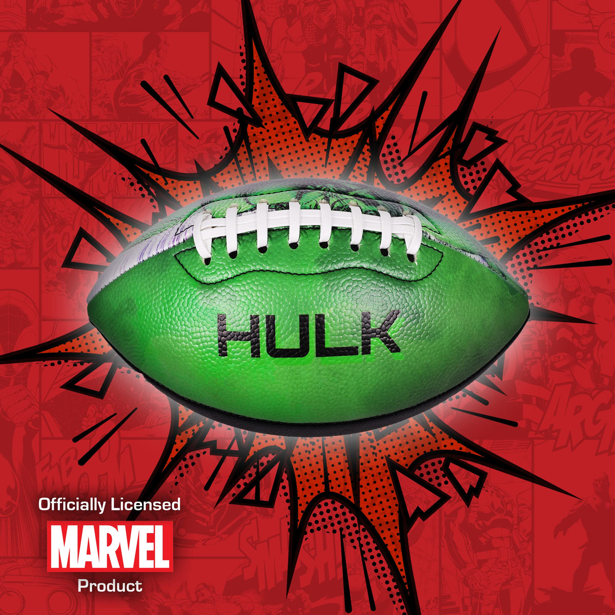 Scale reference of the small peewee American football designed for kids under nine.