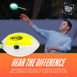Soft foam Nerf football designed for safe indoor and outdoor long distance throws.