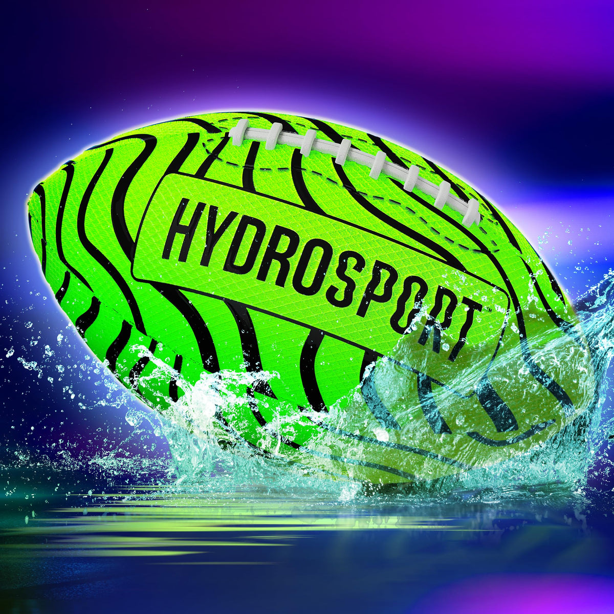 Premium packaging of the HydroSport waterproof light up football for gifting
