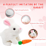 Side profile of Suq soft lifelike bunny stuffed animal