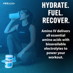 PEScience Amino IV electrolyte blend nutrition facts panel