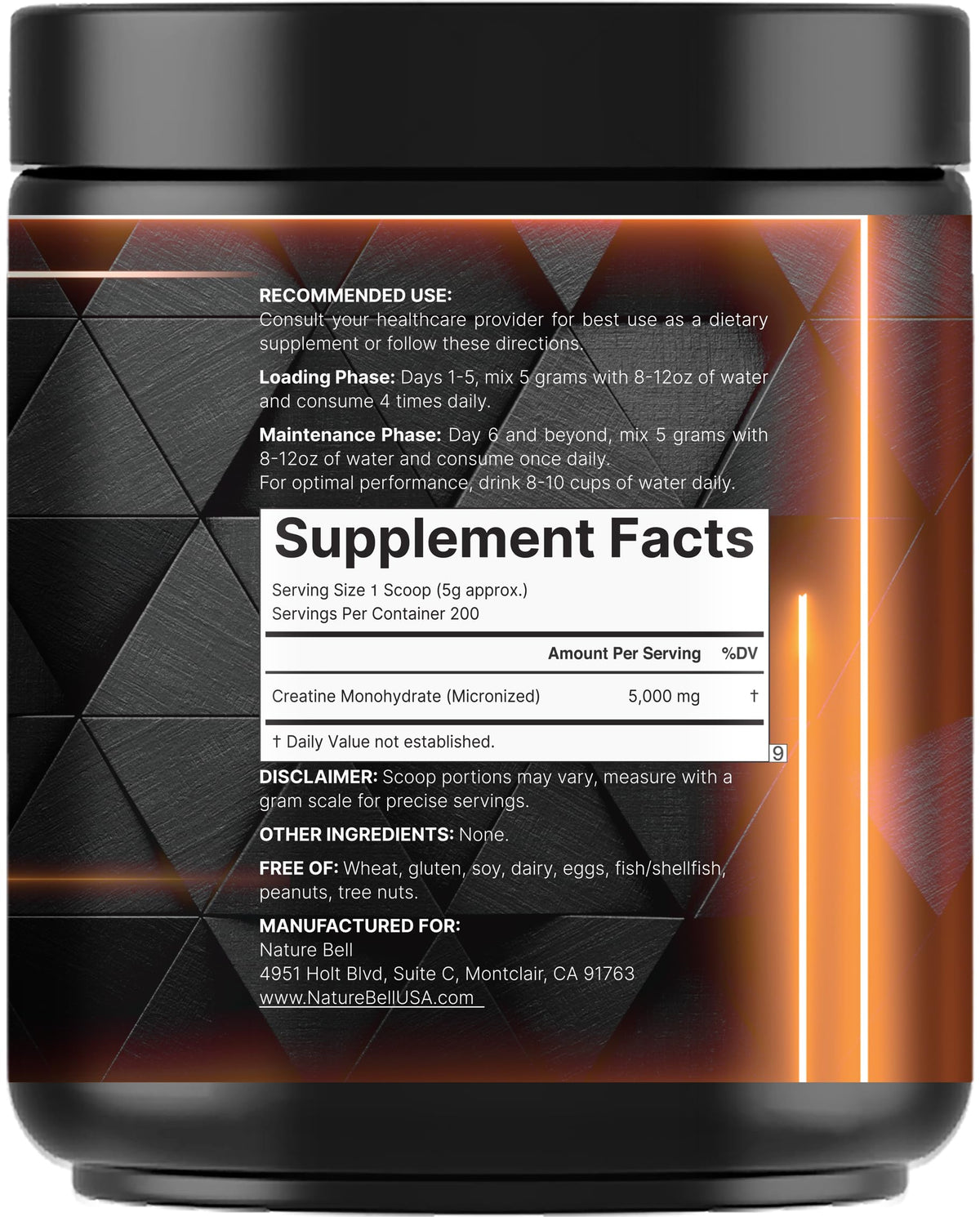NatureBell Pure Creatine Unflavored Powder Texture