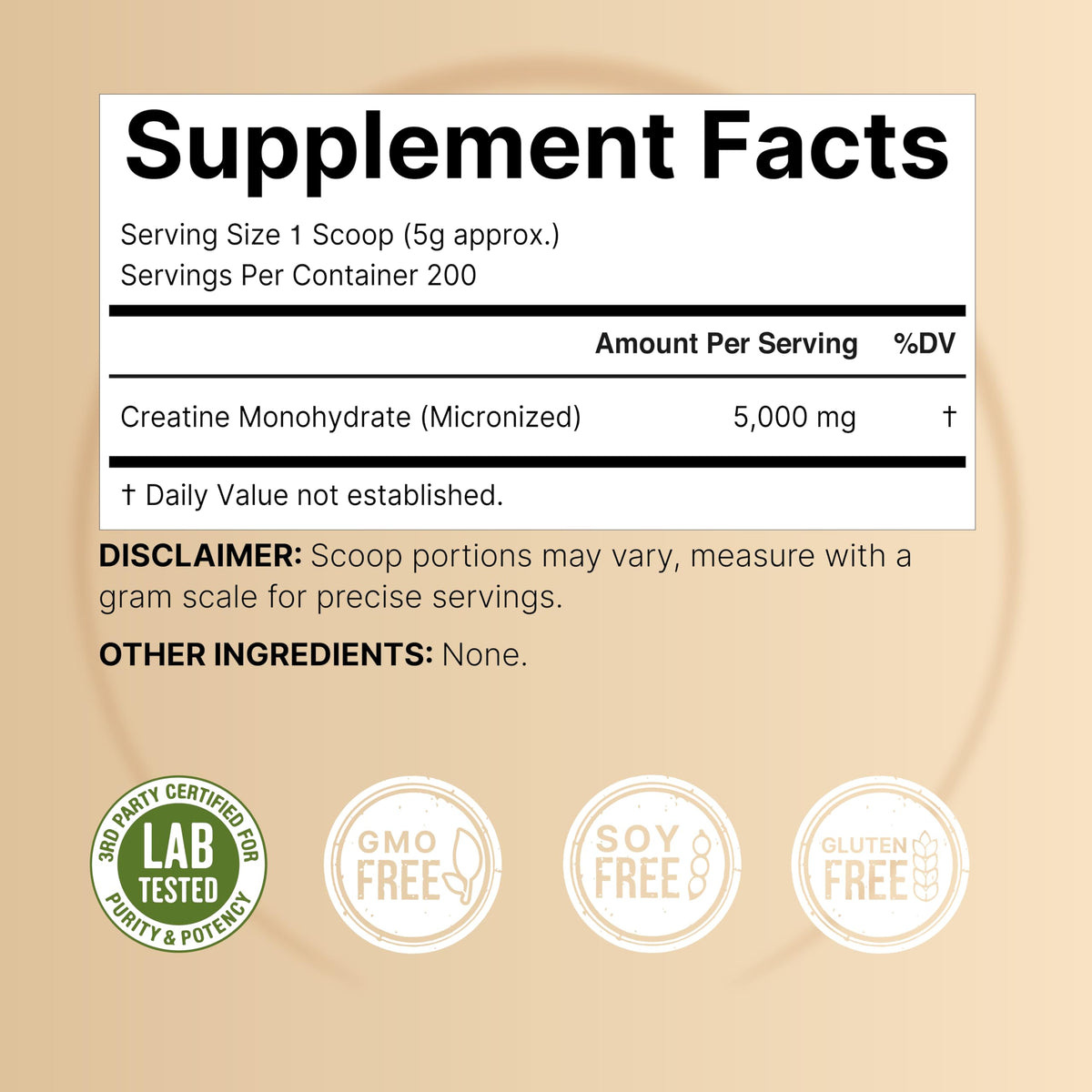 NatureBell Creatine 1000g Scoop Size