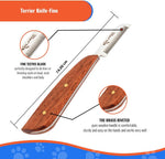 Wooden-handled knife with fine teeth blade on a white background