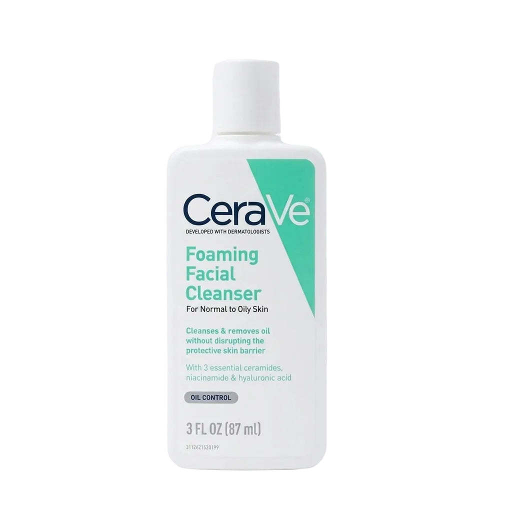 CeraVe Foaming Facial Cleanser For Normal To Oily Skin 87ml front view bottle