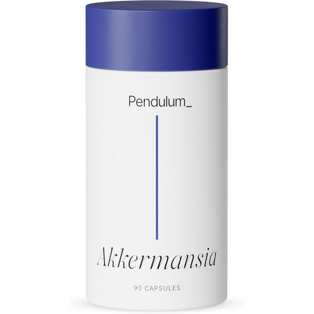 Pendulum Akkermansia Probiotic 90 Capsules front view showcasing packaging for authentic gut health support