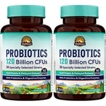 Vitalitown Probiotics 120 Billion CFUs front view bottle packaging for daily digestive health supplement