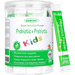 ZEBORA Kids Probiotic Powder 30 Packets front view showing package details for children gut health
