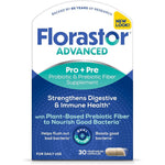 Florastor Select Pro+Pre Daily Probiotic 30 Capsules front view premium packaging